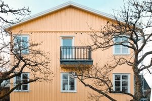 Modernt smidesräcke i aluminium för balkong